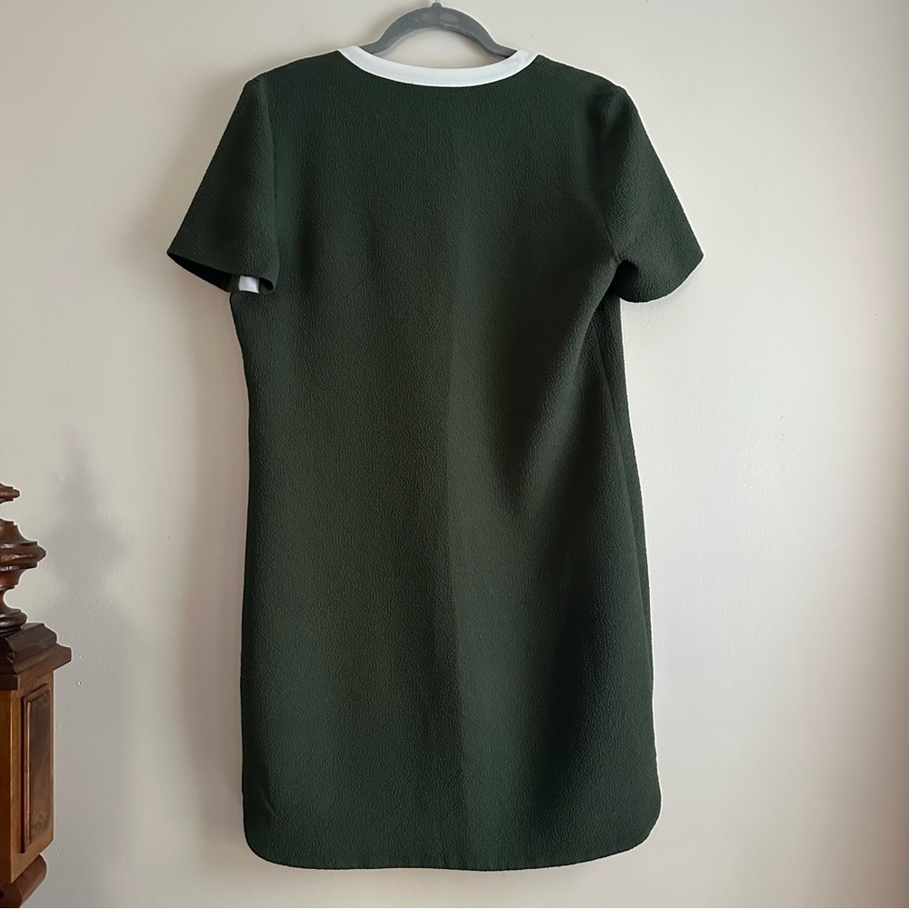 Sandro • Textured Layered Look Shirt Dress in‎ Olive - Picture 7 of 9